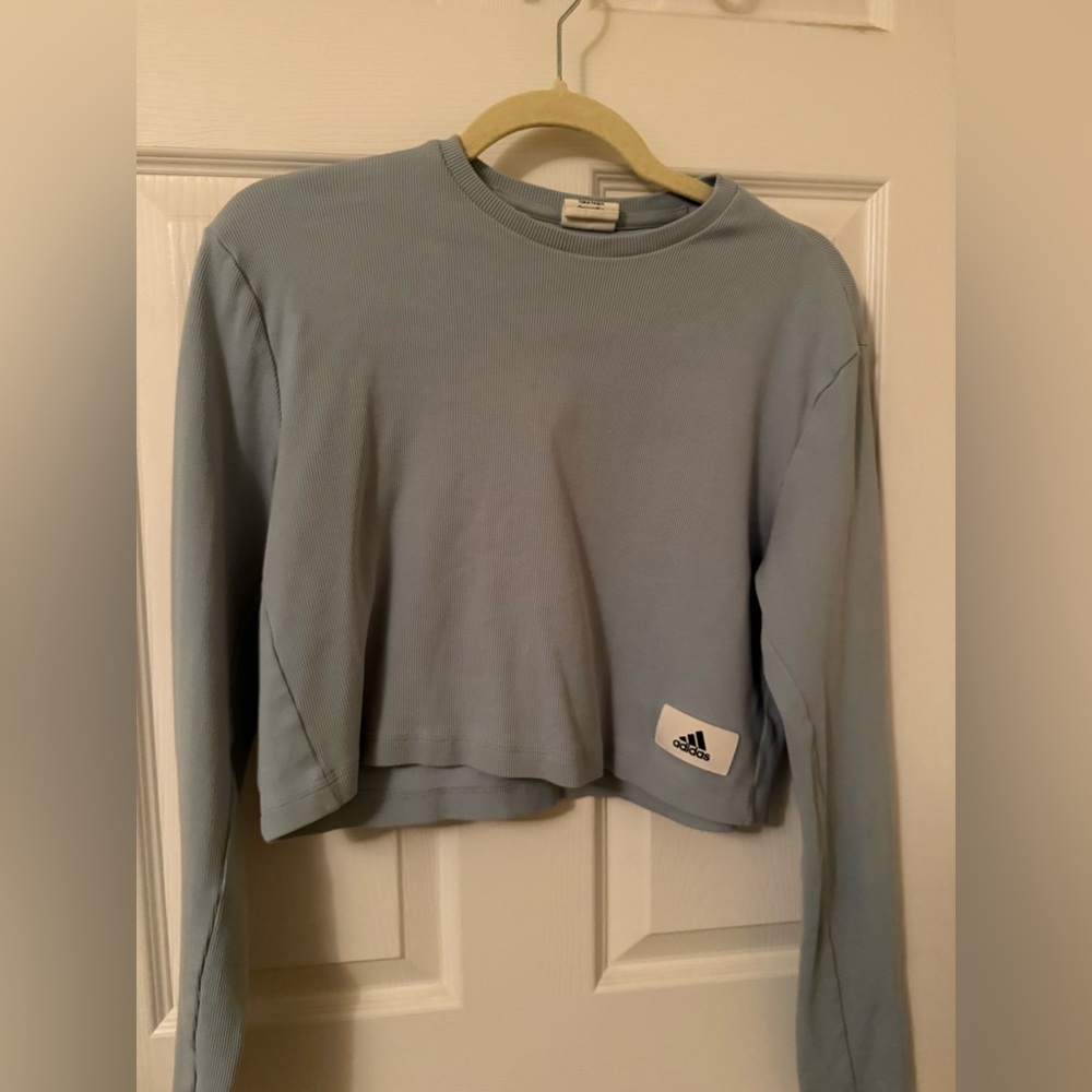 Adidas cropped long sleeve top